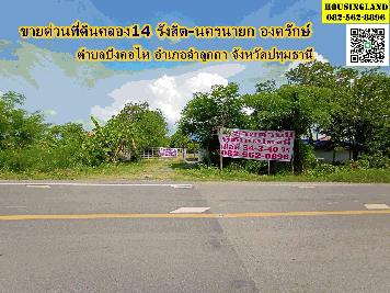 ขายด่วน ที่ดิน คลอง 14 รังสิต-นครนายก องครักษ์  ตำบลบึงคอไห อำเภอลำลูกกา จังหวัดปทุมธานี  